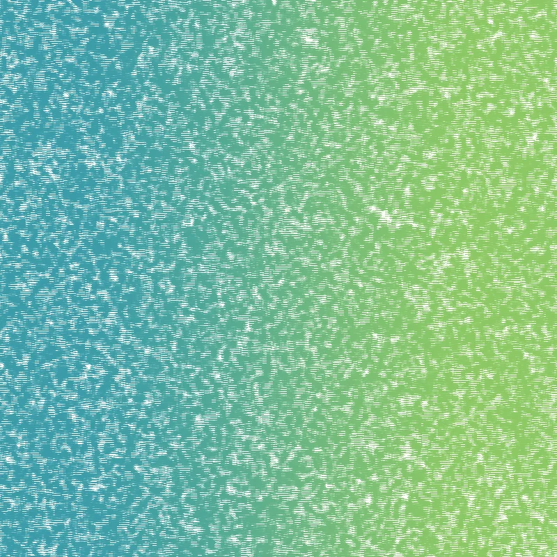 Square swatch filled with light layered colored pencil, paper grain still visible