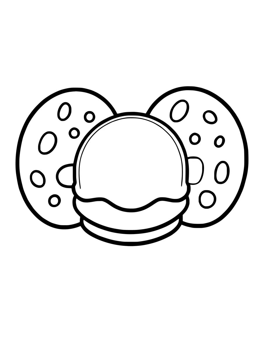A colouring page showing an ice cream sandwich with a round cookie on each side.